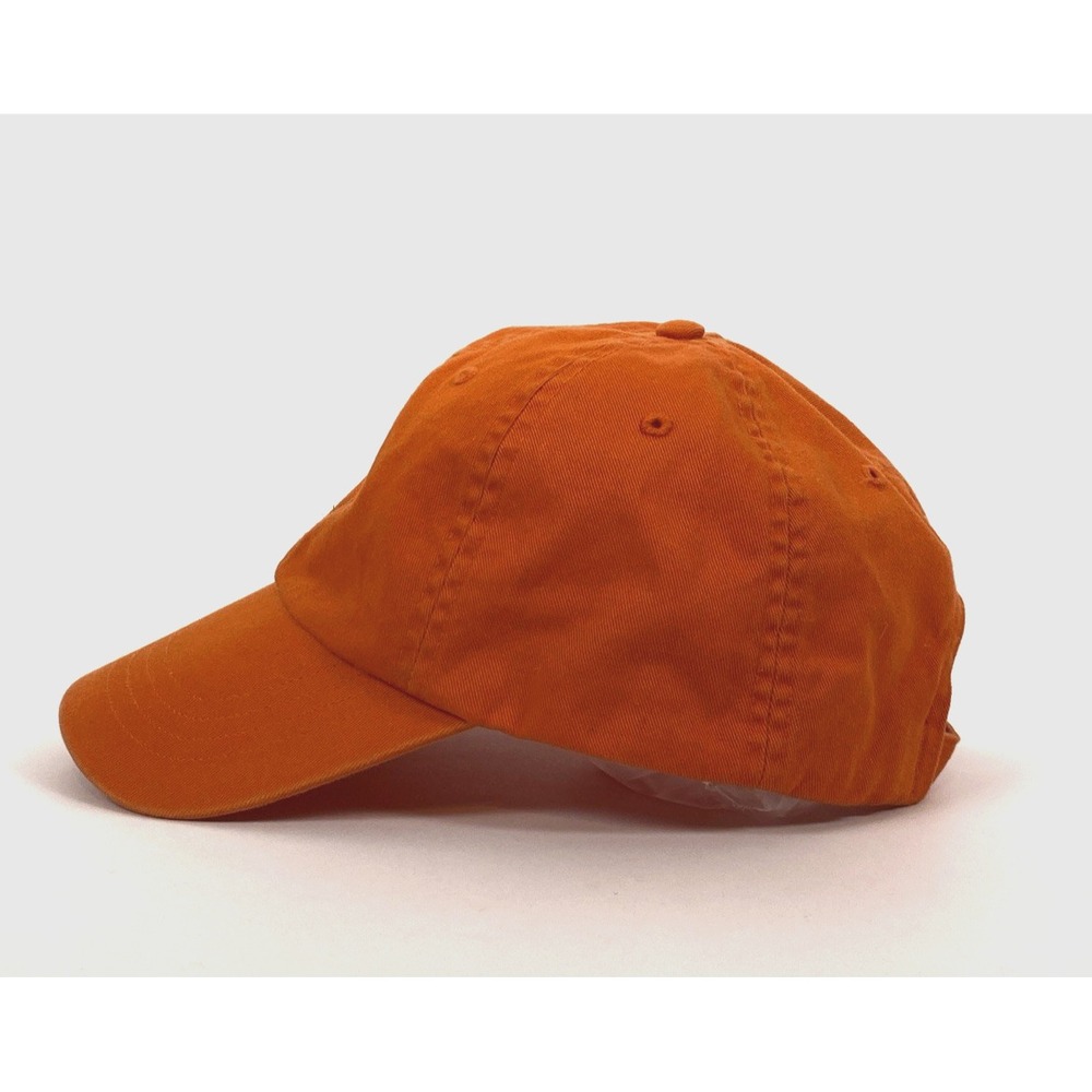 Polo Ralph Lauren Hat Cap Orange Strap Back Green Pony Embroidered One Size Dad - Picture 2 of 8
